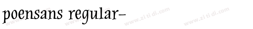 poensans regular字体转换